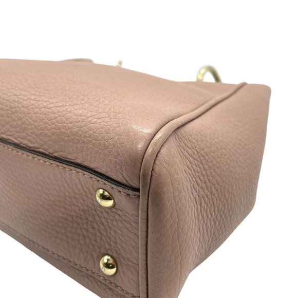 GUCCI Pink Leather Bamboo Shoulder Bag - Picture 11 of 16